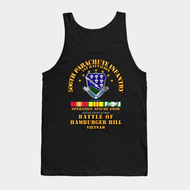 Hamburger Hill - 1st Bn 506th PIR w Svc Ribbons Tank Top by twix123844